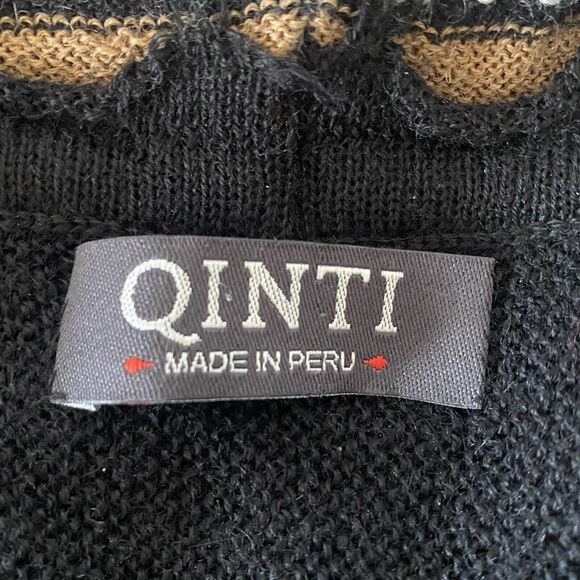 AlpandinA Tube Skirt / Dress / Shawl Black & Brown Knit Baby Alpaca Made in Peru - Picture 10 of 11